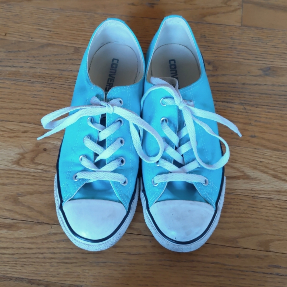 Baby Blue Low Top Converse